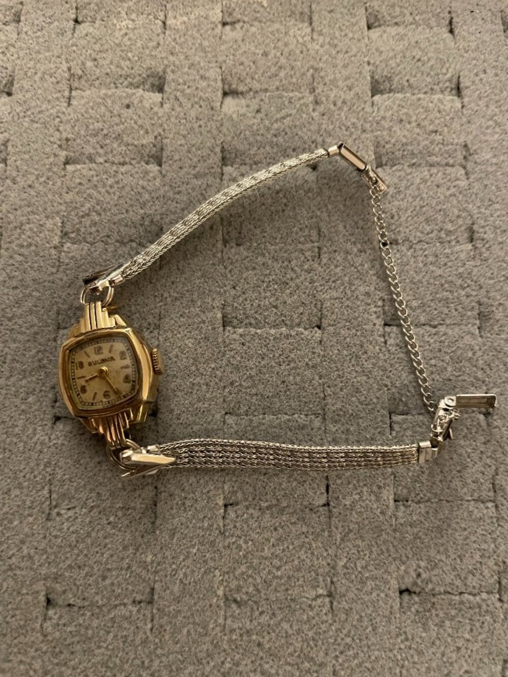 Vintage Gold Watch Bulova Deco Mid Century 10k Rolled Gold 9200728 Not Working - Picture 4 of 11
